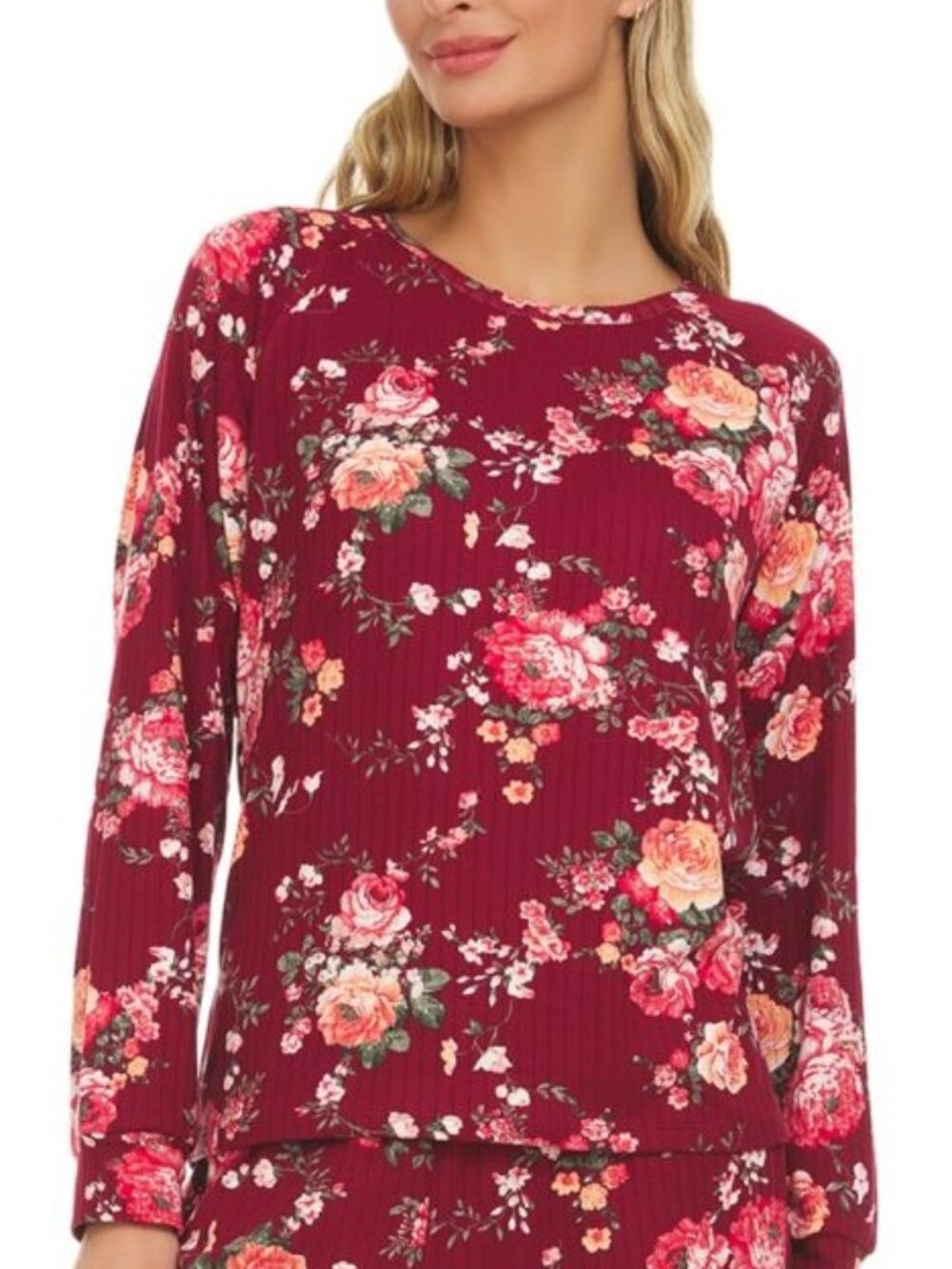 Flora by Flora Nikrooz Womens Gloria Printed Pajama Top Only,1-Piece